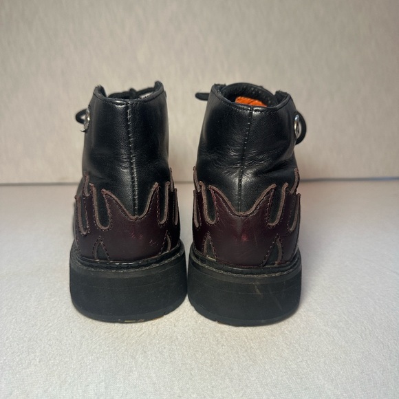 Vintage Harley Davidson Women’s 7.5 Lace Up Moto Boots Color Changing Flames - Picture 7 of 14